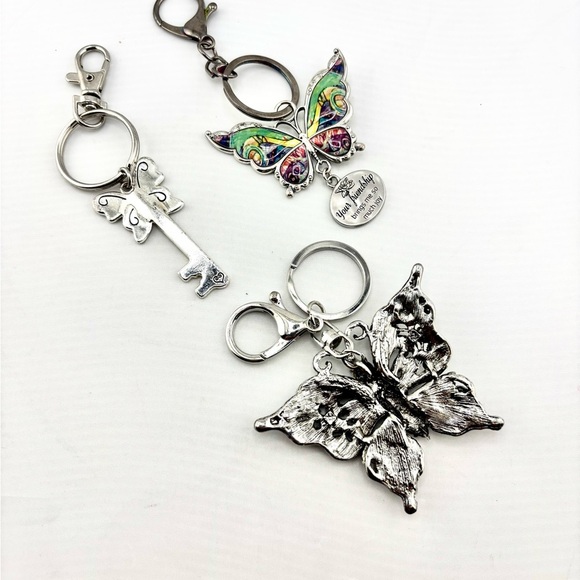 Butterfly Keychain & Purse Charm Bundle - Lot of 3 - Picture 3 of 7